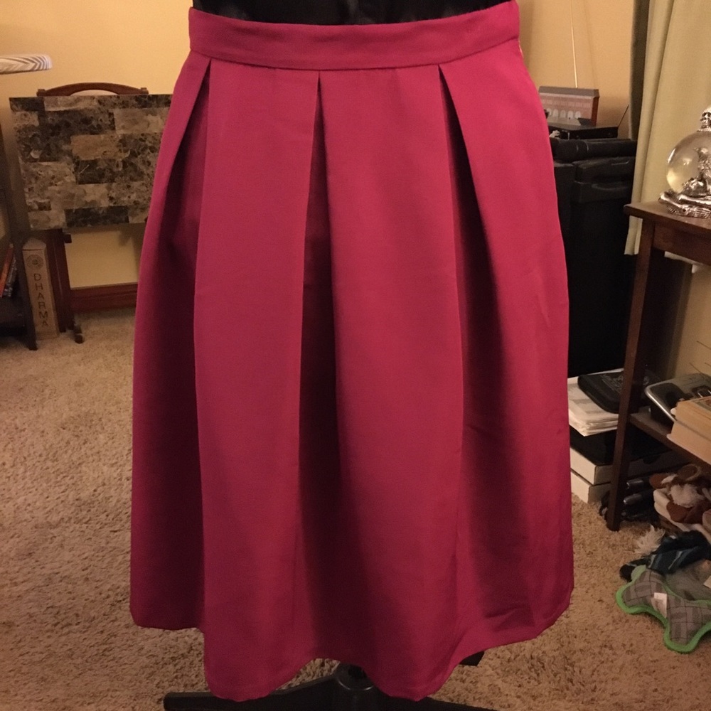 NY&Co pleated midi skirt